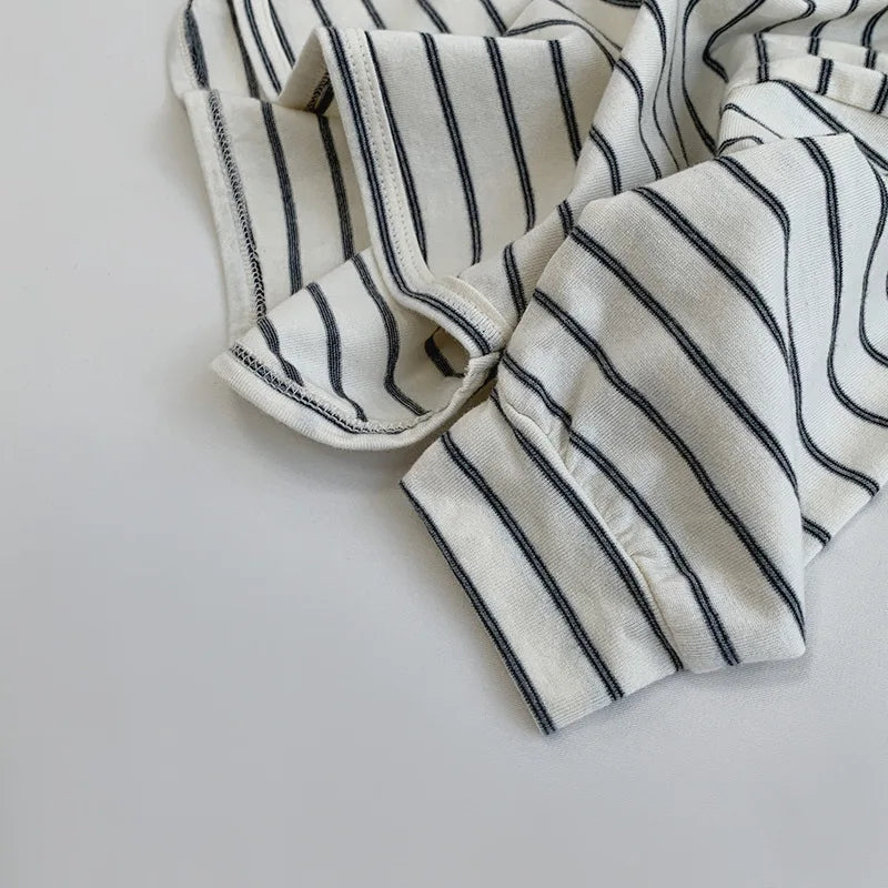 Striped Long-Sleeved Loose Tee