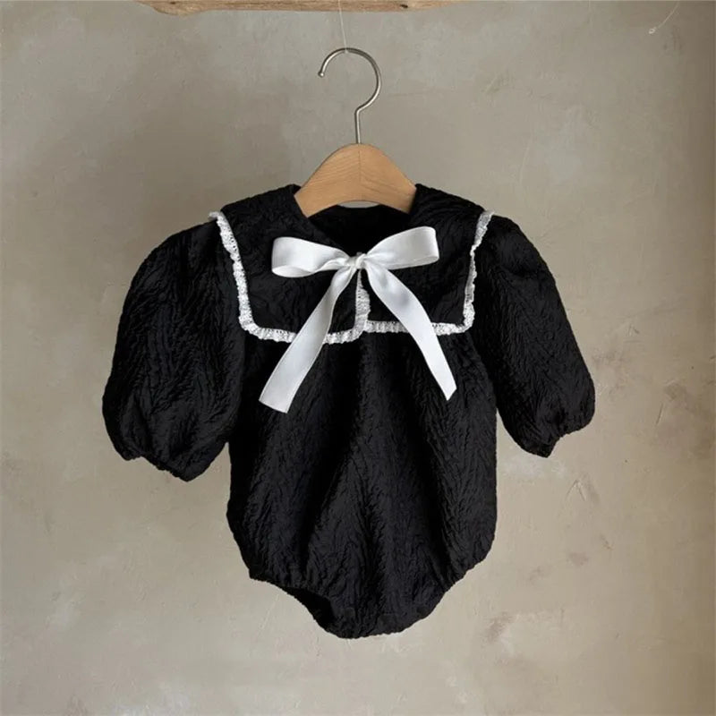 Vintage Front Bow Onesie