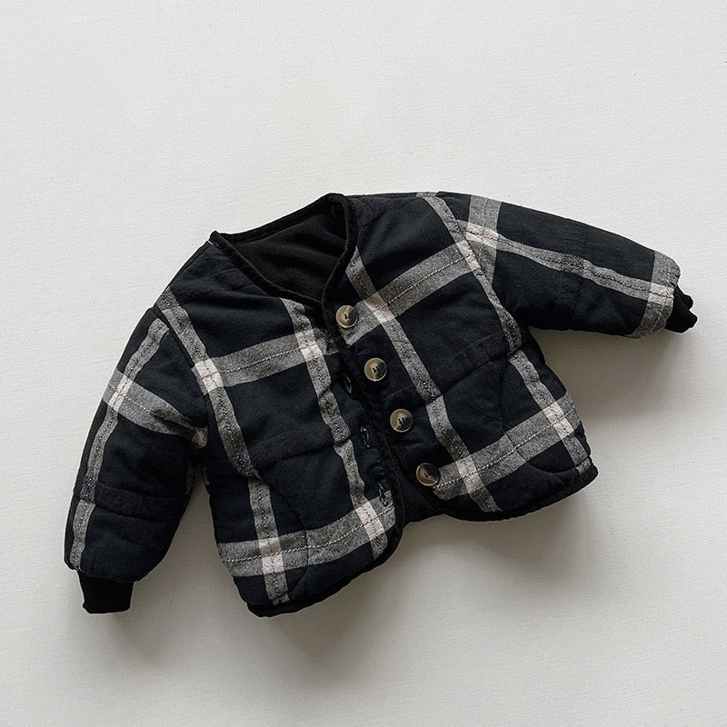 Retro Plaid Padded Jacket