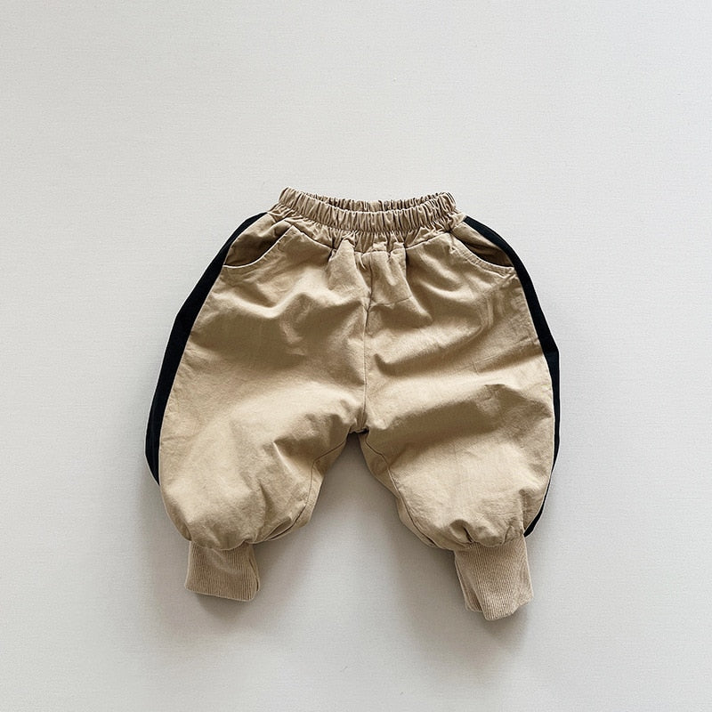 Warm Winter Color-Block Harem Pants