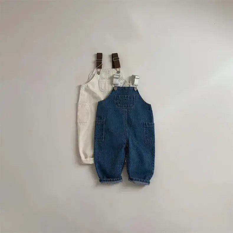 Cozy Cotton Denim Overalls for Babies