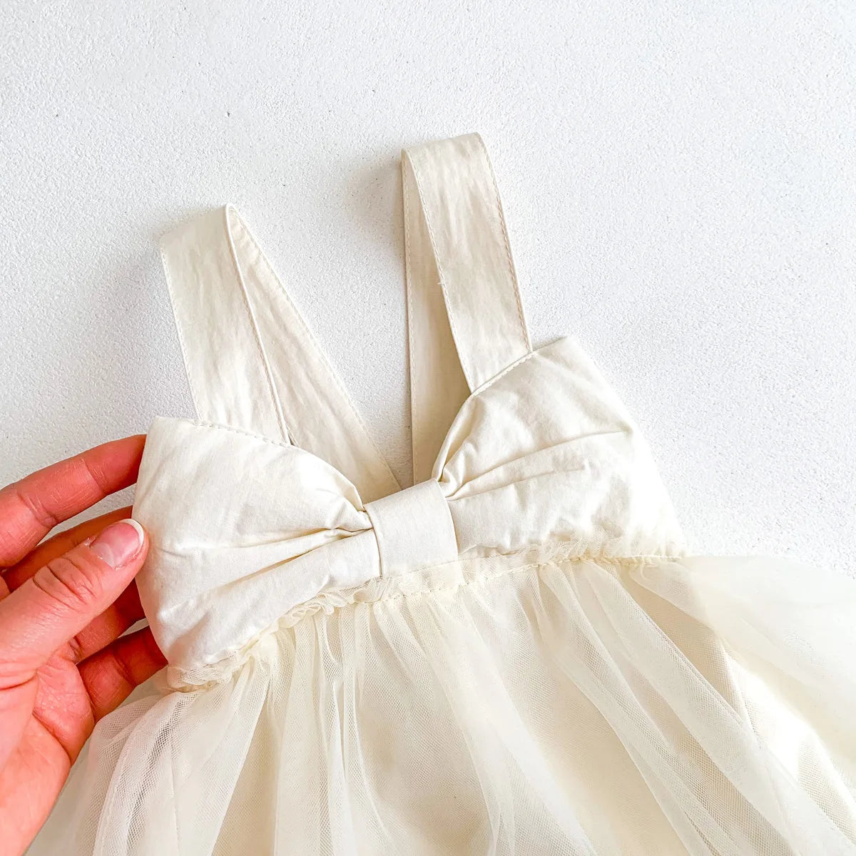 Girls Sleeveless Bow Sling Onesie Tutu