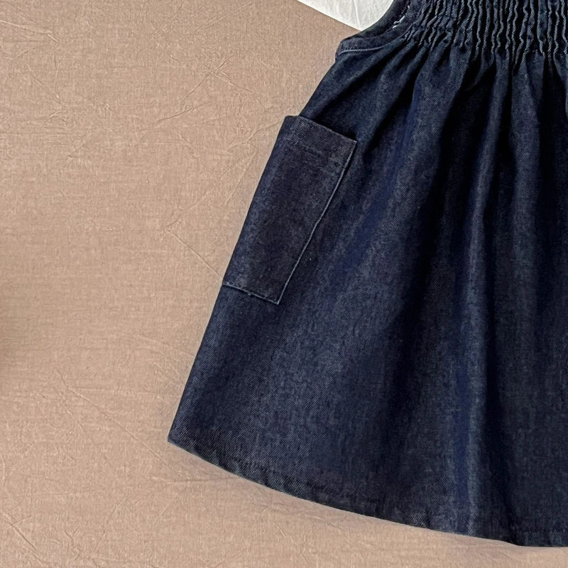 Girls Denim Halter Dress