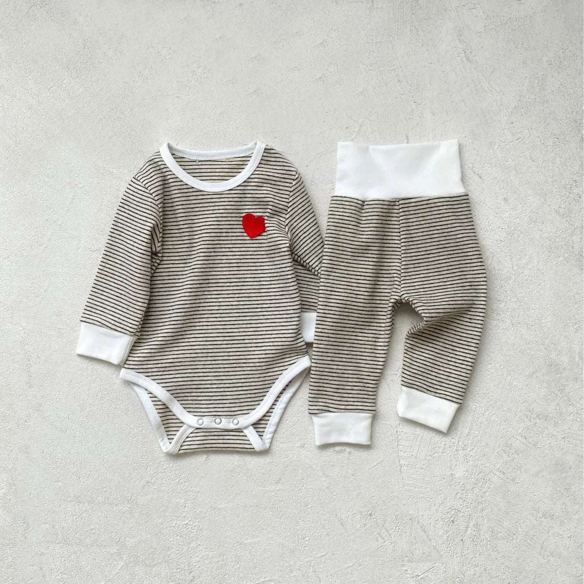 Long-Sleeve Striped Infant Set