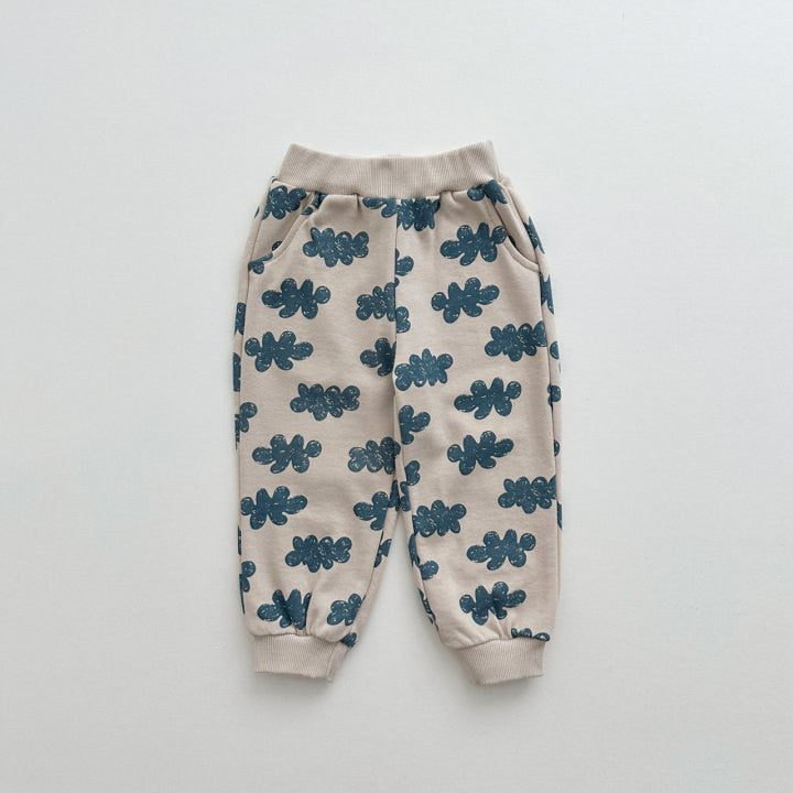 Patterned Half-Zip Jogger Set