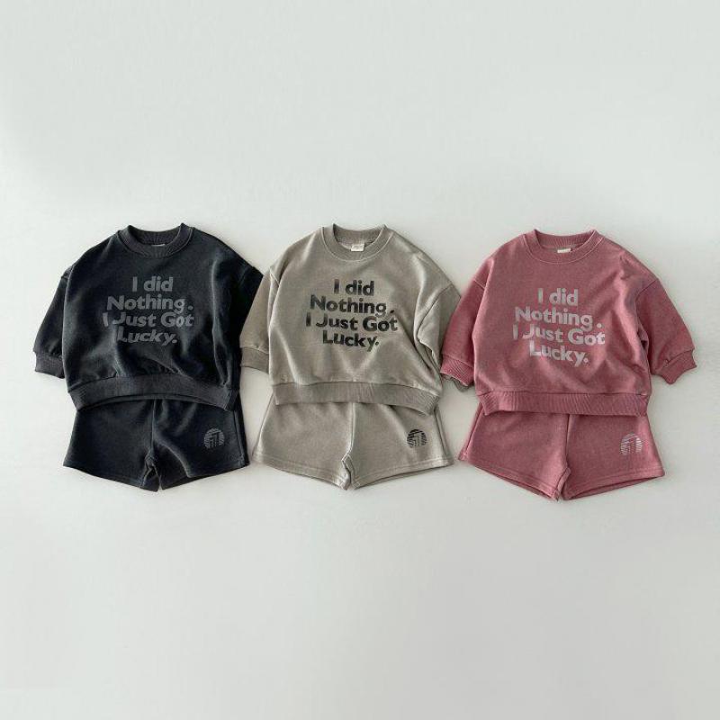 Letter Print Long-Sleeved Casual Set