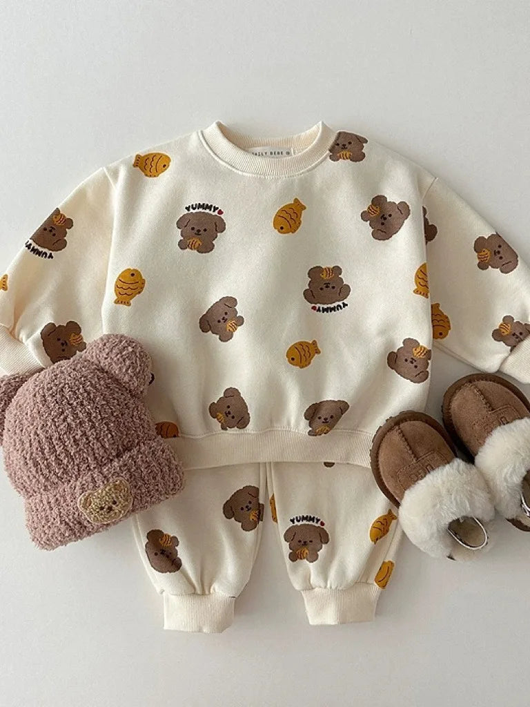 Baby Cartoon Bear Jogger Set