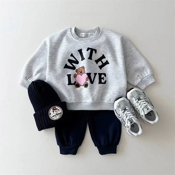 'WITH LOVE' Cute Jogger Set