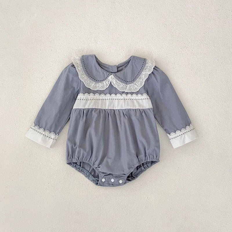 Lace Doll-Collar Onesie