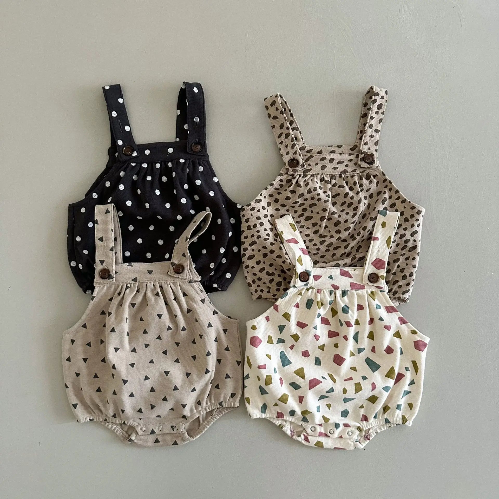 Patterned Sleeveless Onesie
