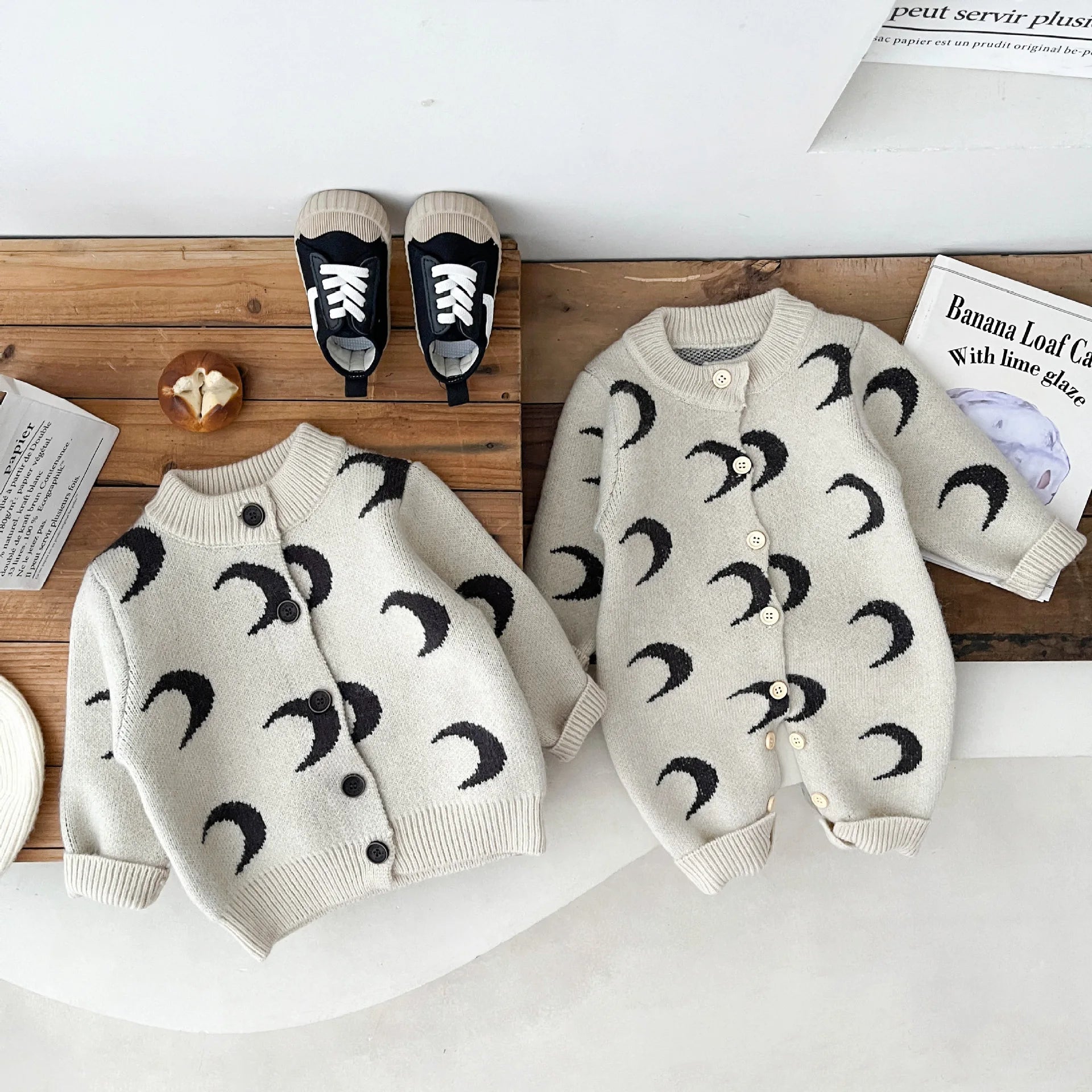 Moon Patterned Cardigan