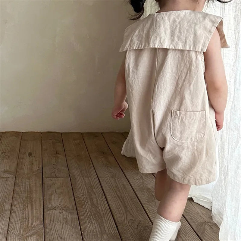Sleeveless Button-Down  Jumpsuit
