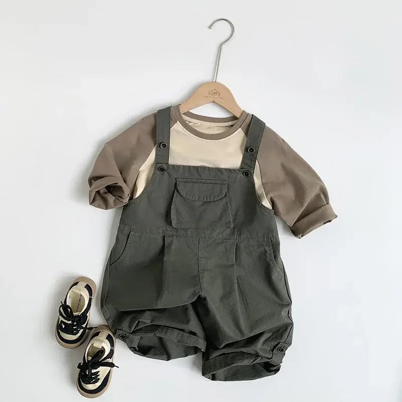 Children's Solid Vintage Overalls