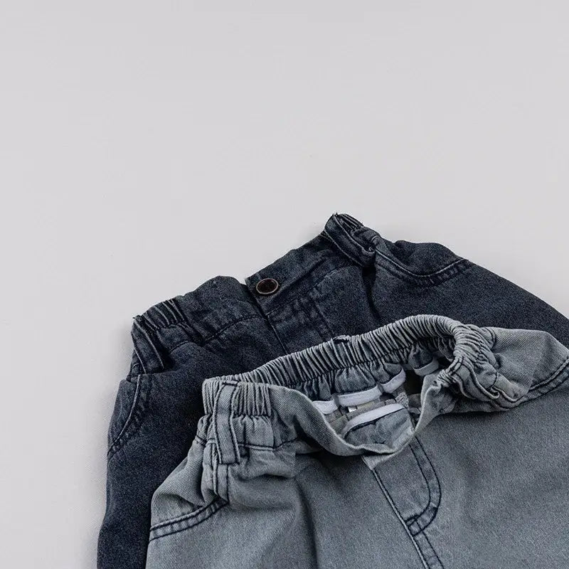 Soft Solid Denim Shorts