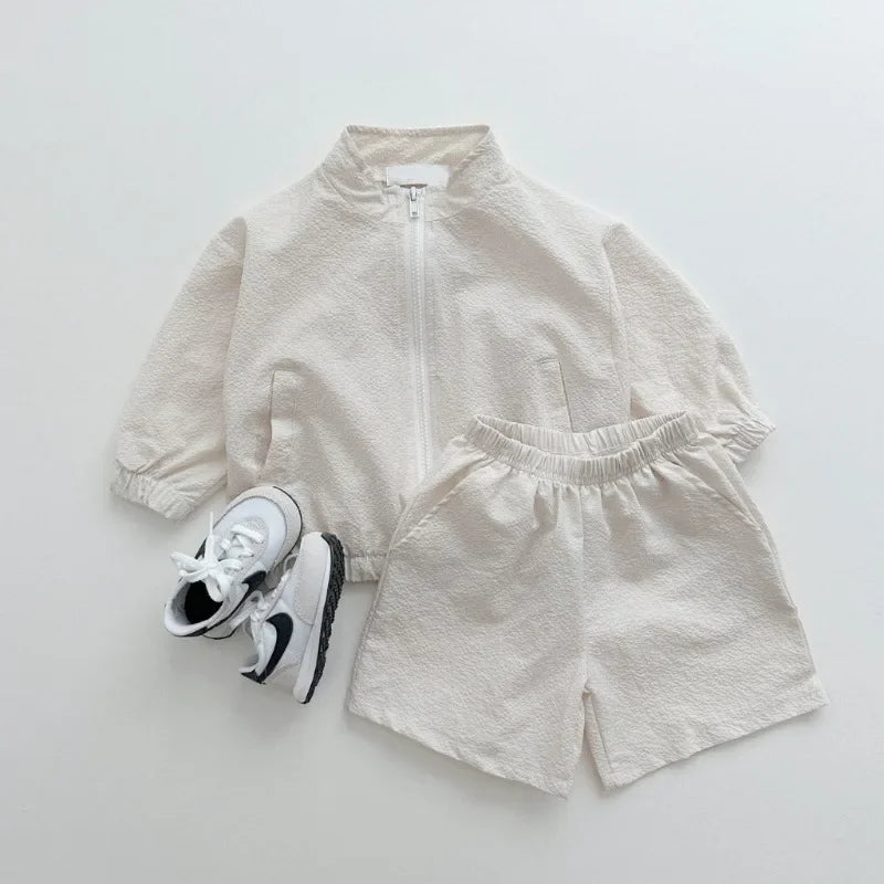 Two-Piece Lightweight Shorts & Jacket Set