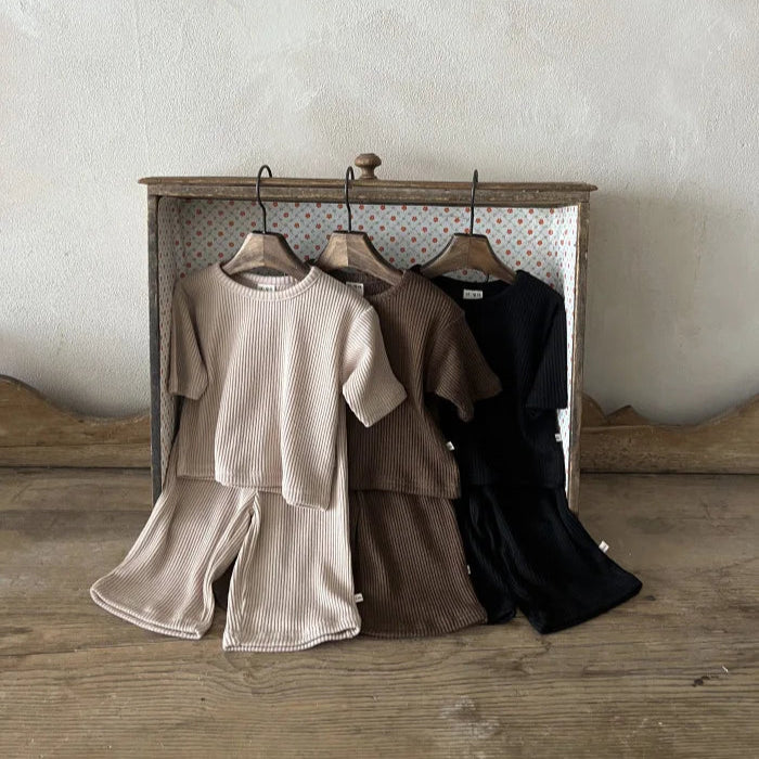 Solid Loose Breathable Waffle Set