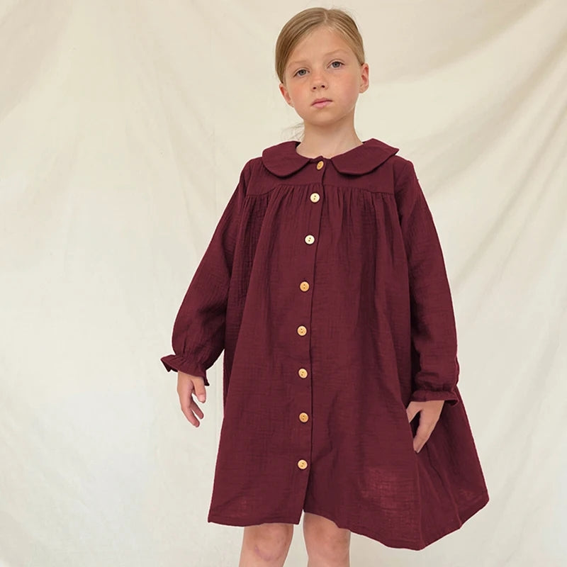 Nordic Style Button-Down Dress