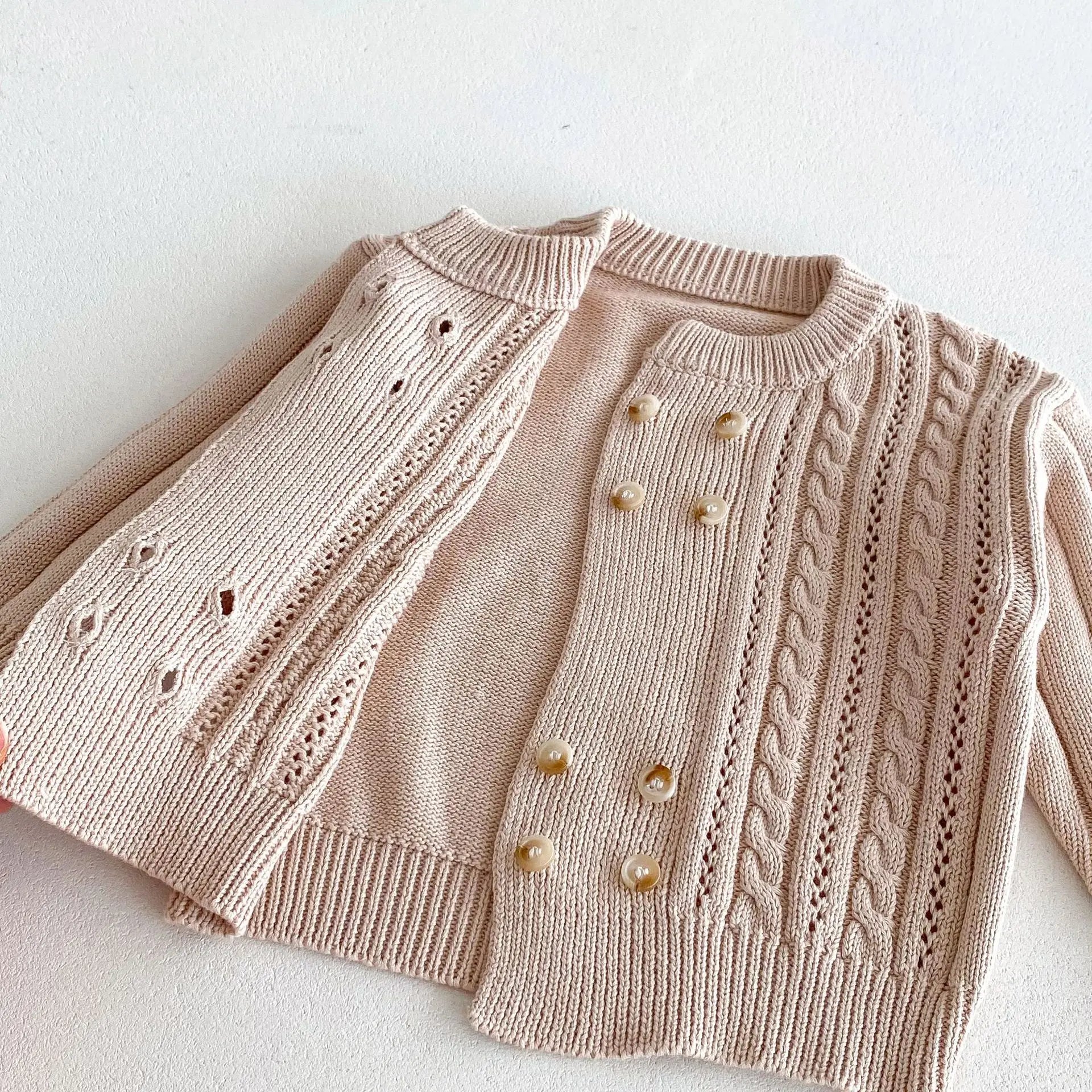 Double Breasted Knit Cardigan