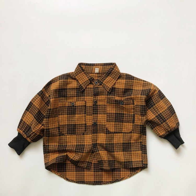 Plaid Long-Sleeved Shirt