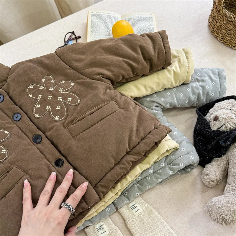 Floral Pattern Winter Jacket