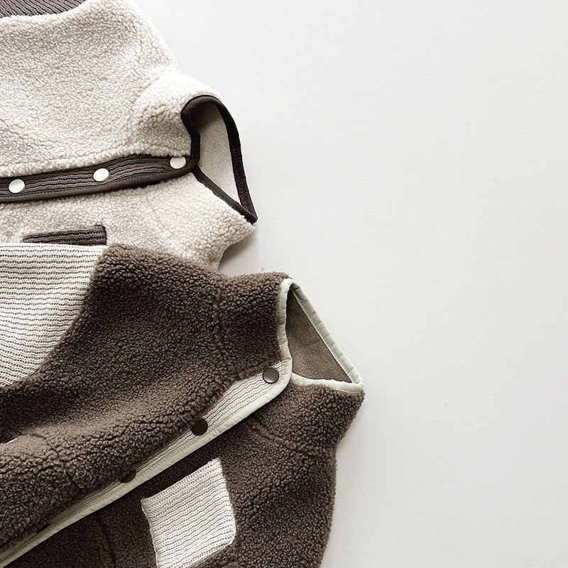 Warm Fleece Patchwork Jacket