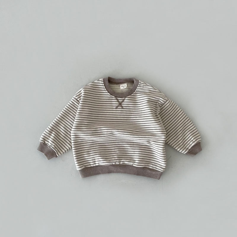 Striped Pullover Sweatshirt