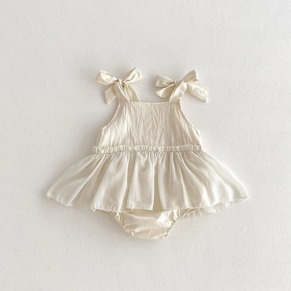 Girls Little Bows Ruffle Onesie