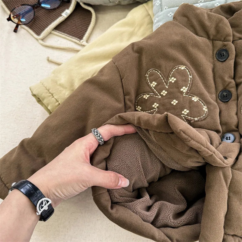 Floral Pattern Winter Jacket