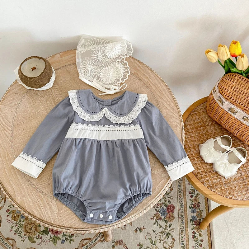 Lace Doll-Collar Onesie