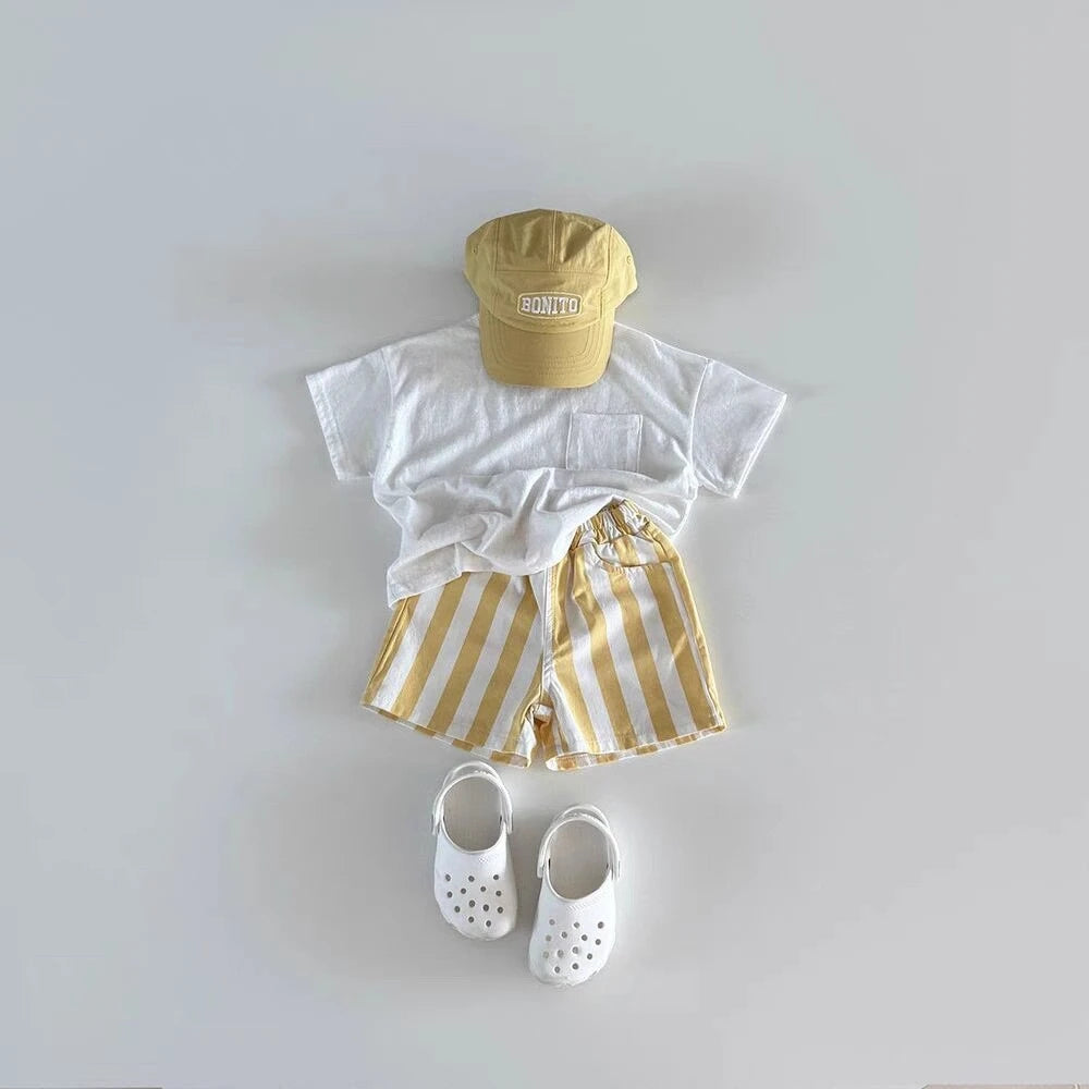 Trendy Striped Unisex Shorts