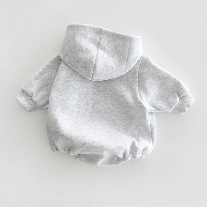 'FOREVER' Fleece-Lined Hooded Romper