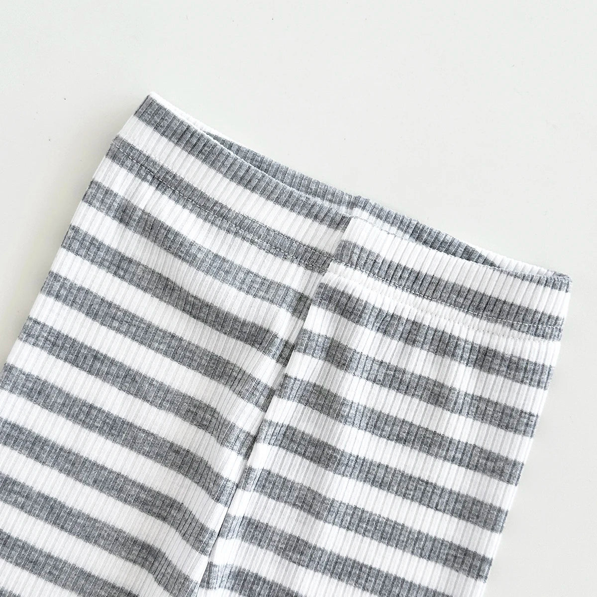 Embroidered Animal Print Top  & Stripped Leggings Set