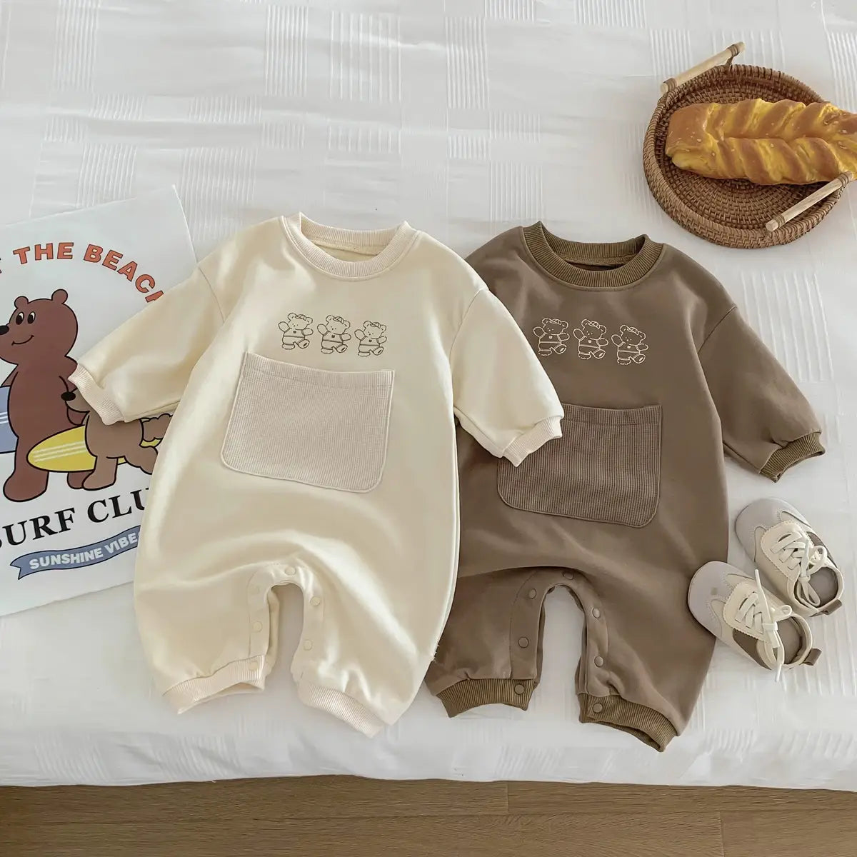 Three Little Bears Long Sleeve Romper