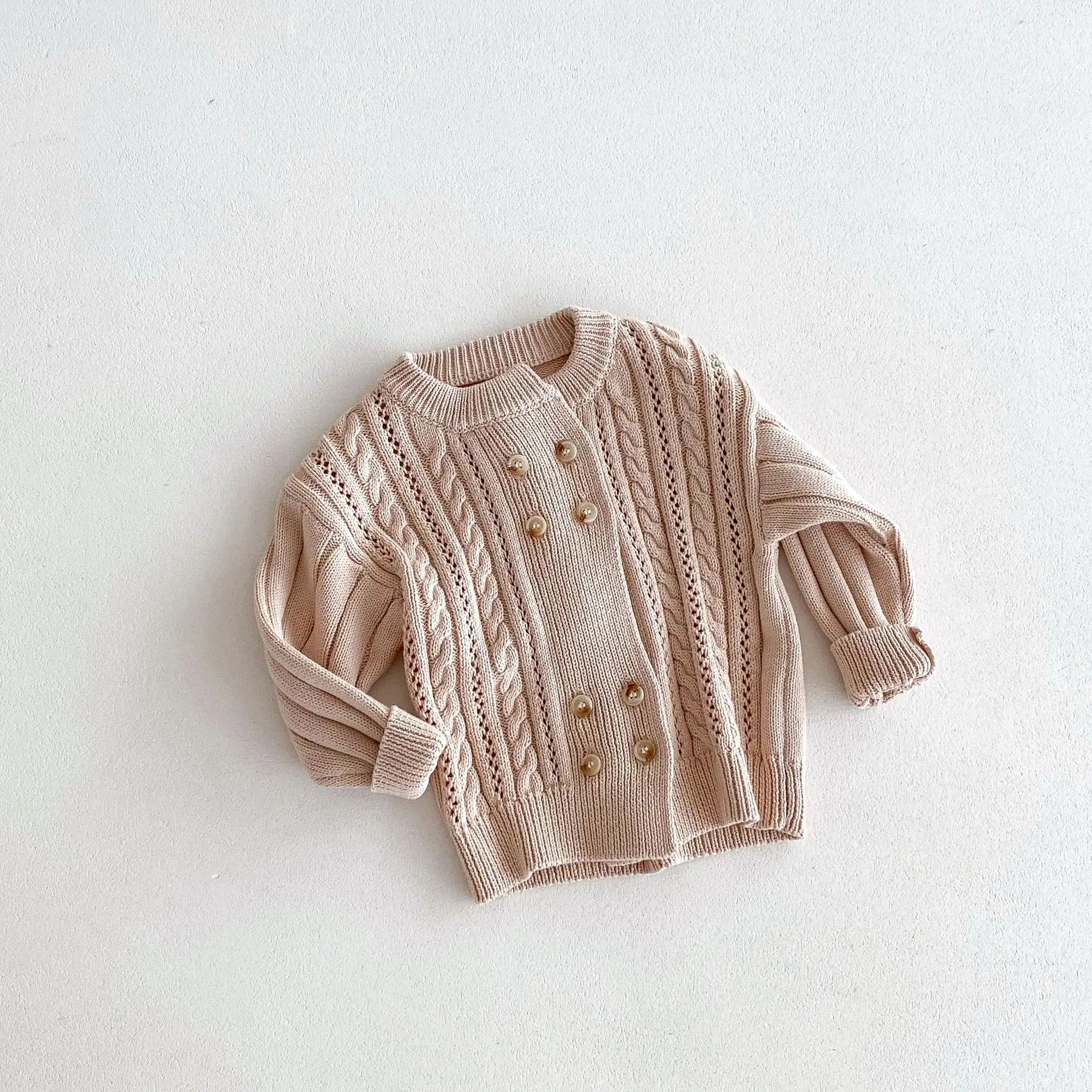Double Breasted Knit Cardigan