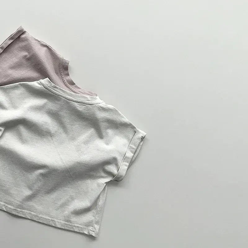 Vintage Solid Short Sleeve T-Shirt