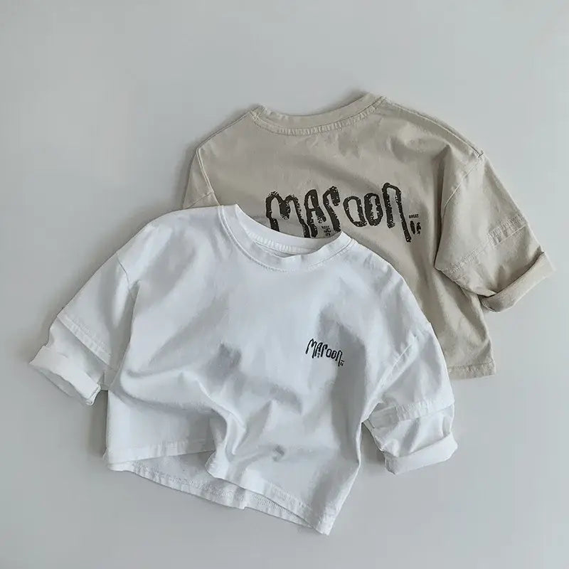 'Maroon' Long-Sleeve Cotton Tee