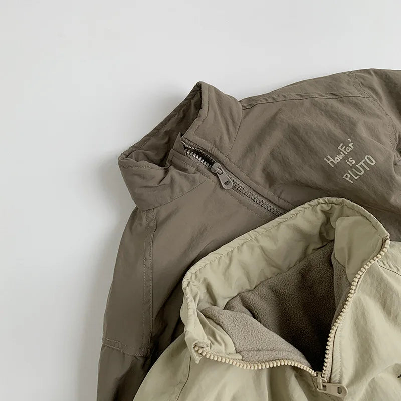 Half-Zip Fleece-Lined Jacket