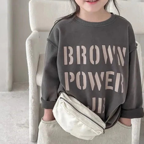 Letter-Print Vintage Sweatshirt