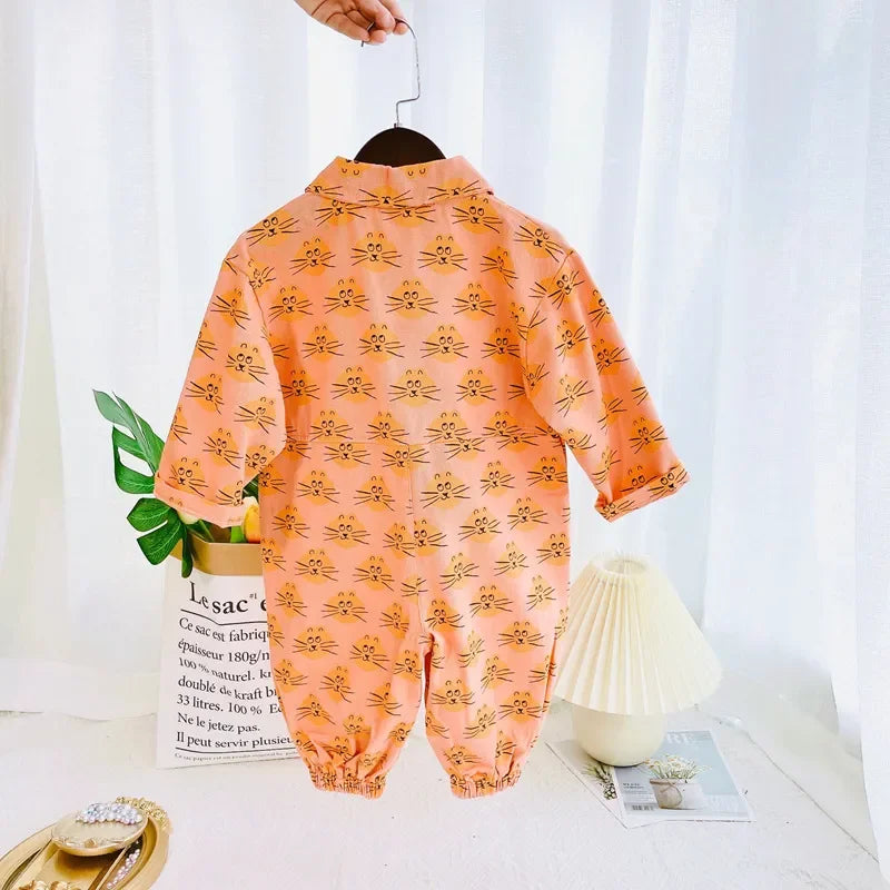 Girls' Long Sleeve Cargo Jumpsuit