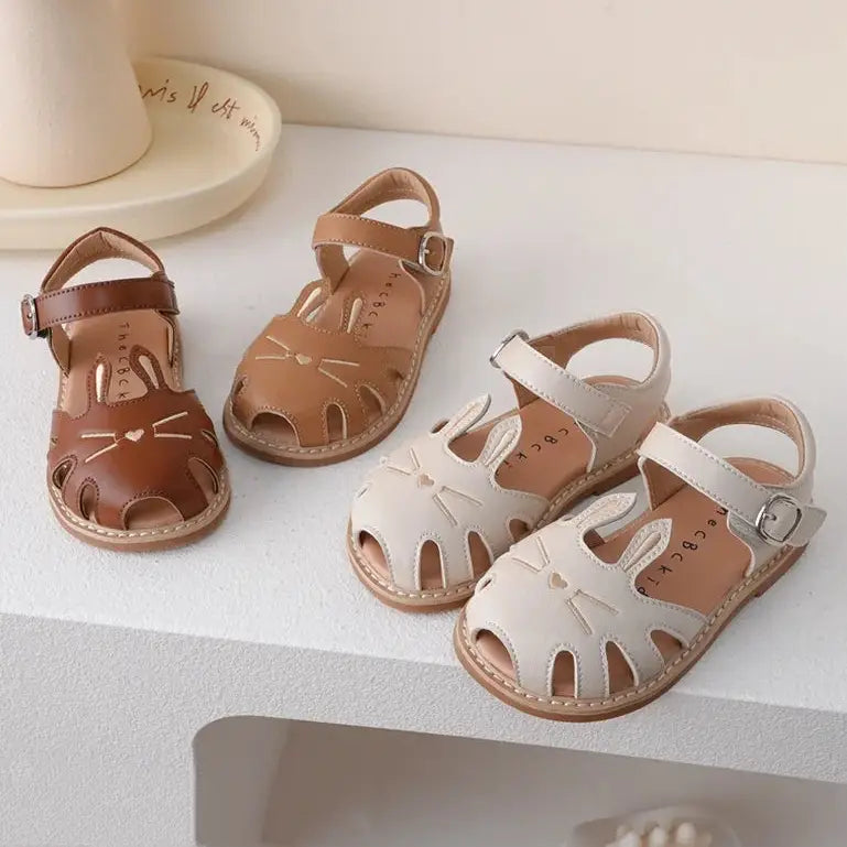 Girls' Cartoon Cat Sandals