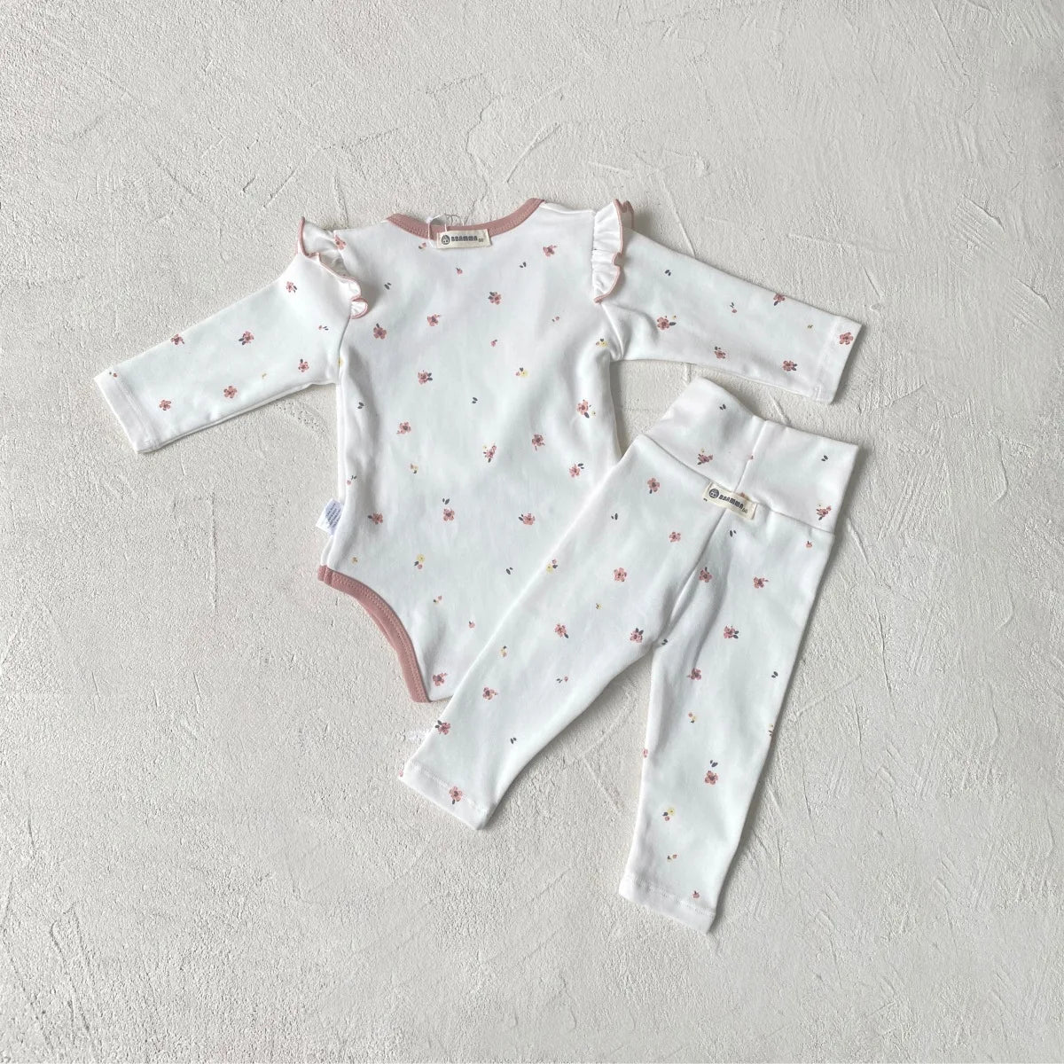 Long-Sleeved Onesie and Leggings Set