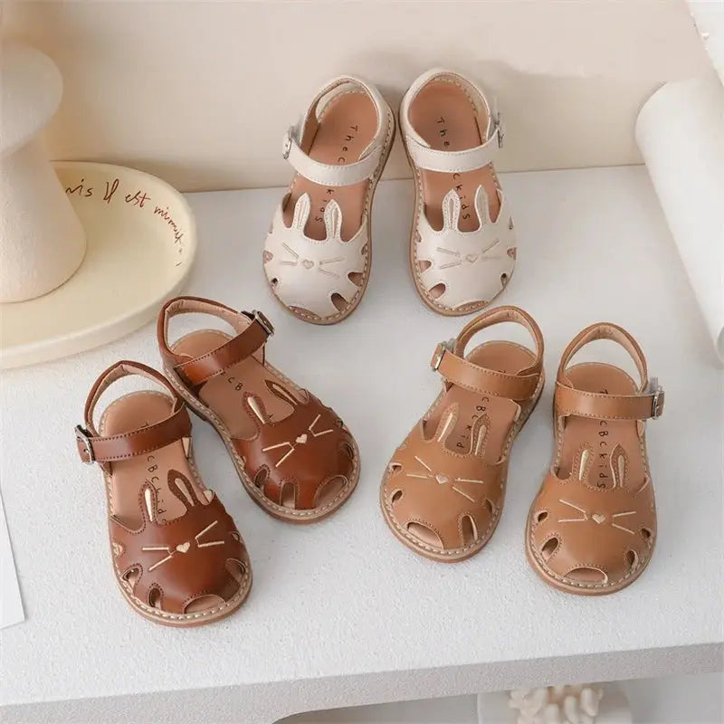 Girls' Cartoon Cat Sandals