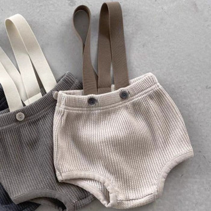 Ribbed Overalls Shorts