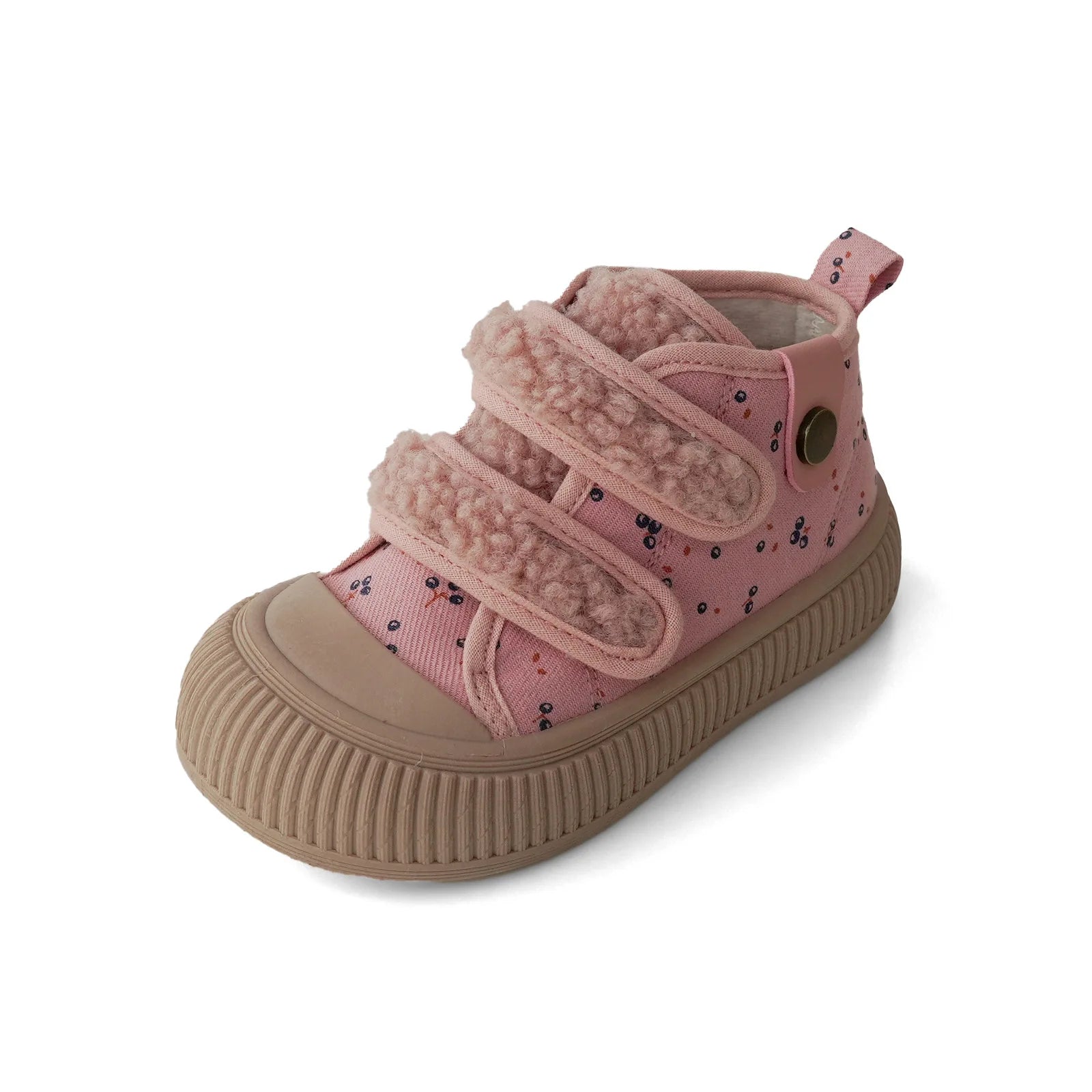 Warm Floral Print Baby Canvas Sneakers