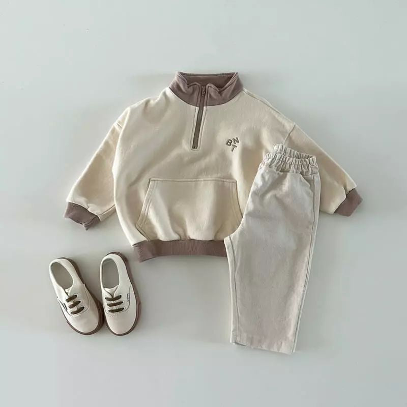 Zip-Up Color-Block Sweatshirt