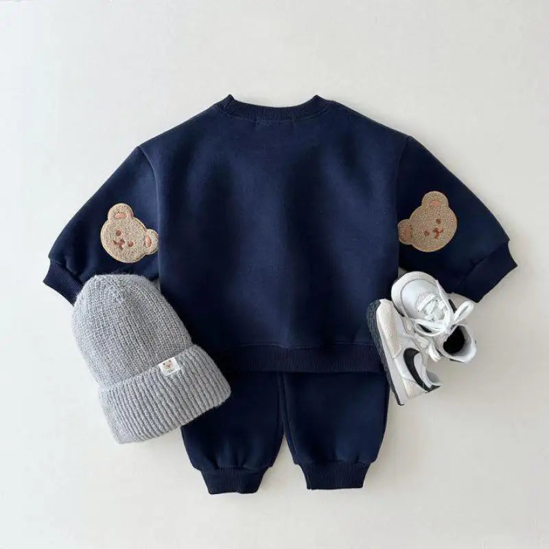 Cute Double Bear Jogger Set
