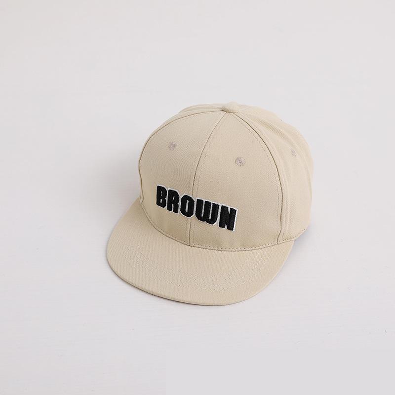 'BROWN' Kids Embroidered Baseball Cap