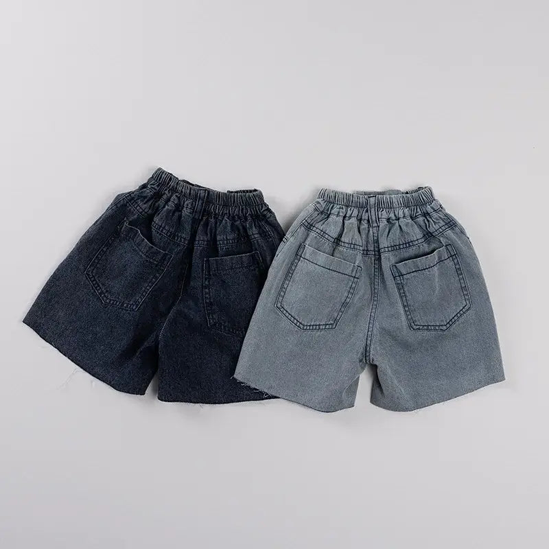 Soft Solid Denim Shorts
