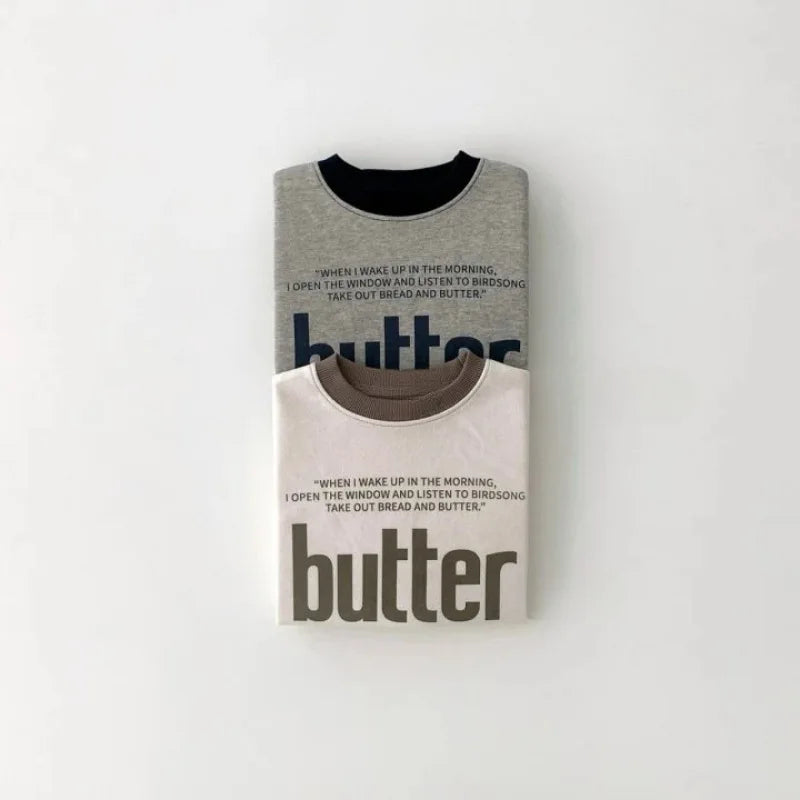 'Butter' Letter Print Sweatshirt