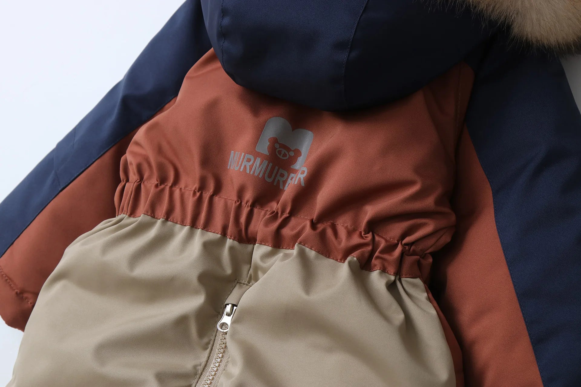 Color-Block Hooded Thick Snowsuit